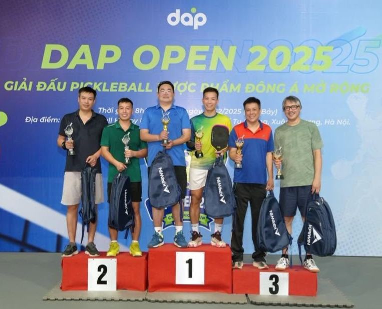 Coach Kim đứng bục số 1 tại giải DAP Open 2025, Giải đấu Pickleball Dược Phẩm Đông Á Mở Rộng
